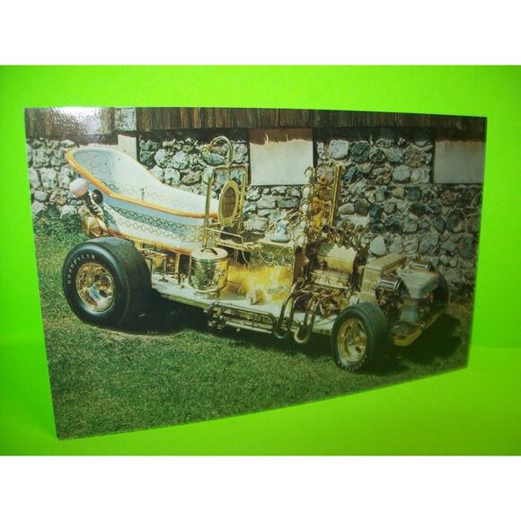 Bath Tub Buggy Postcard Beatnik Race Car Barris 1960s Original Monogram Hot Rod - Picture 2 of 7